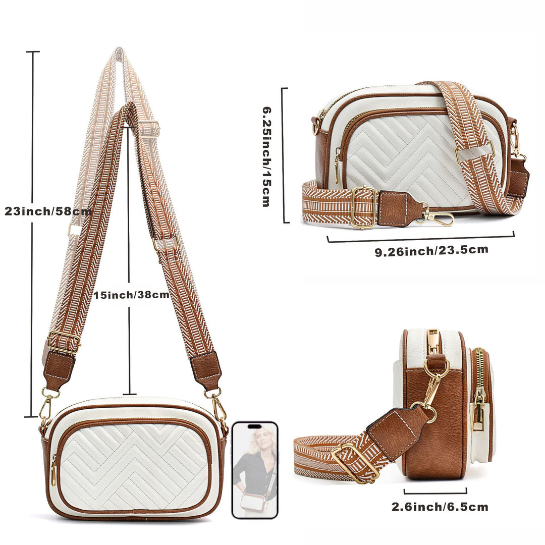 Gail | Chevron Trim Crossbody Bag
