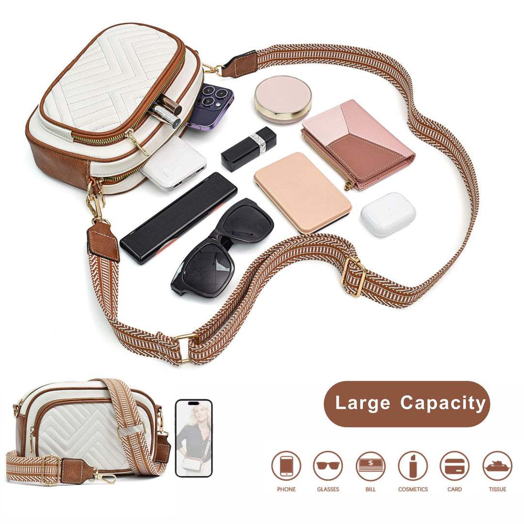 Gail | Chevron Trim Crossbody Bag
