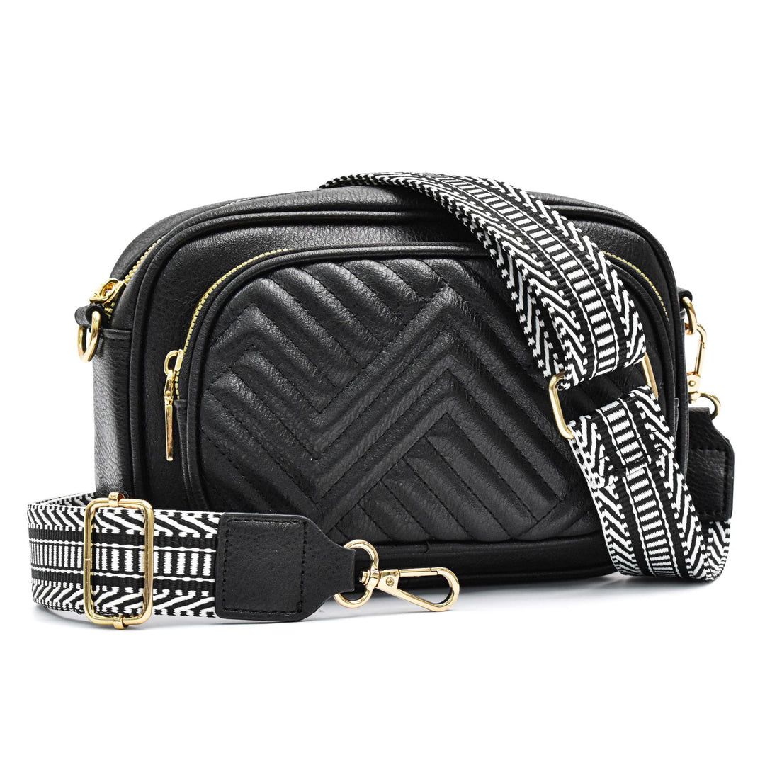 Gail | Chevron Trim Crossbody Bag