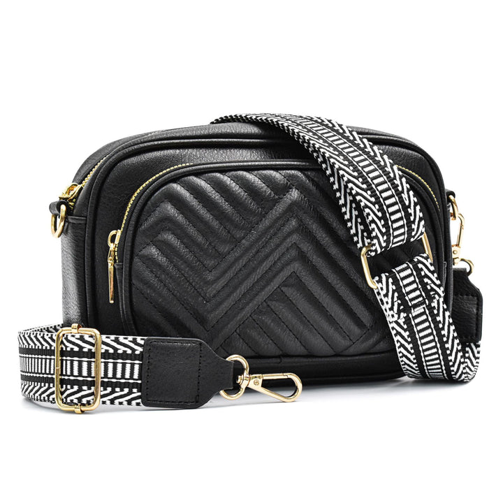 Gail | Chevron Trim Crossbody Bag