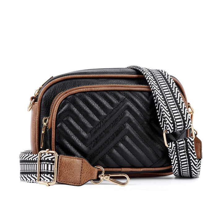 Gail | Chevron Trim Crossbody Bag