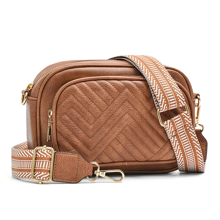 Gail | Chevron Trim Crossbody Bag