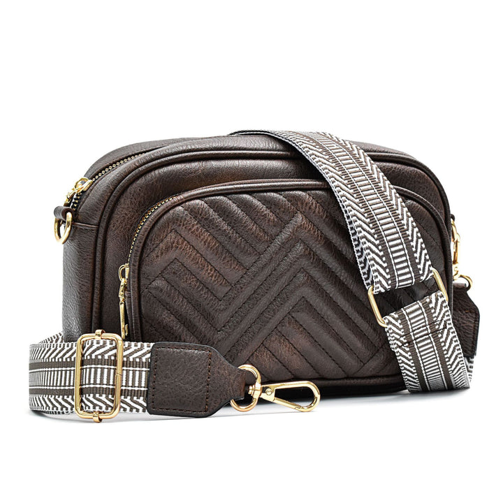 Gail | Chevron Trim Crossbody Bag