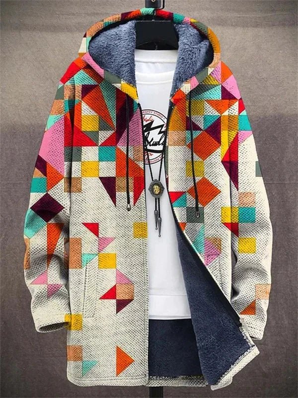 Zoe | Colorblock Fleece-Lined Hooded Jacket