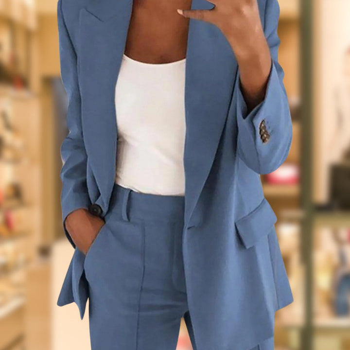 Sophia | Classic Neutral Tailored Pantsuit