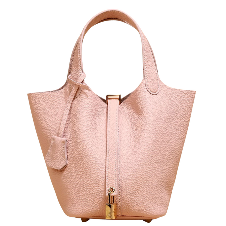 Kate | Elegant Pebbled Lock Tote