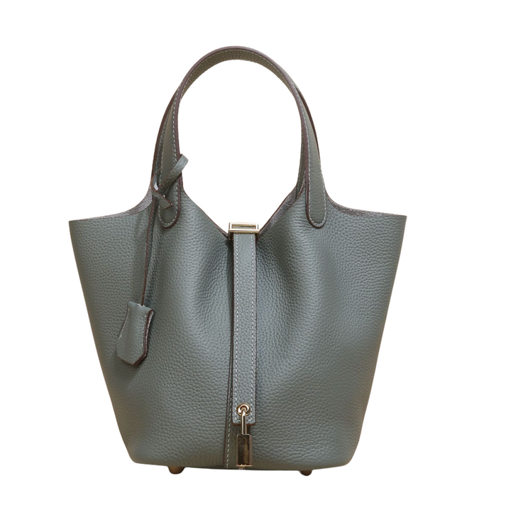 Kate | Elegant Pebbled Lock Tote