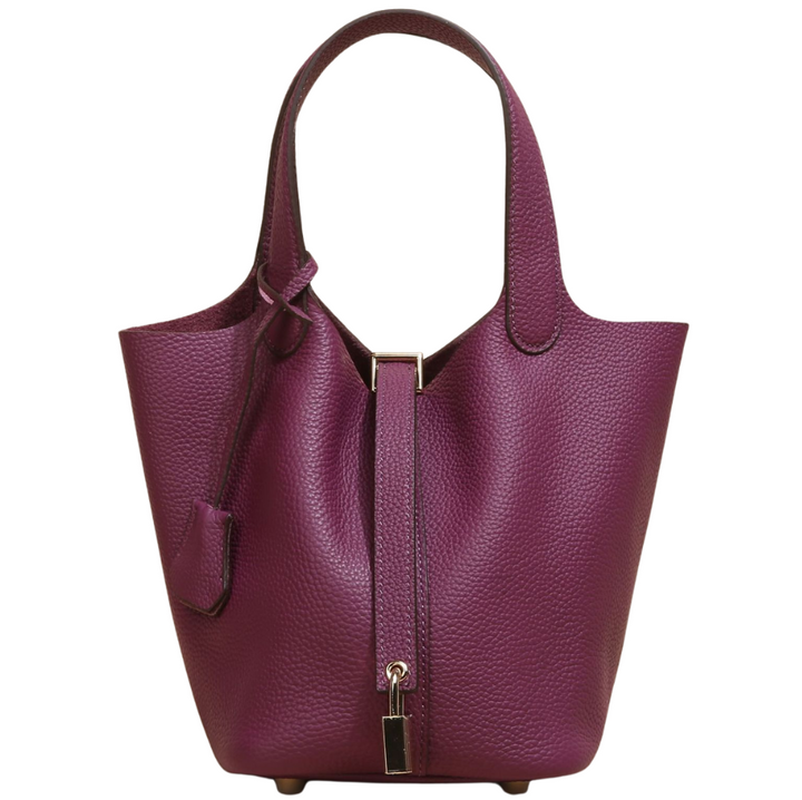 Kate | Elegant Pebbled Lock Tote
