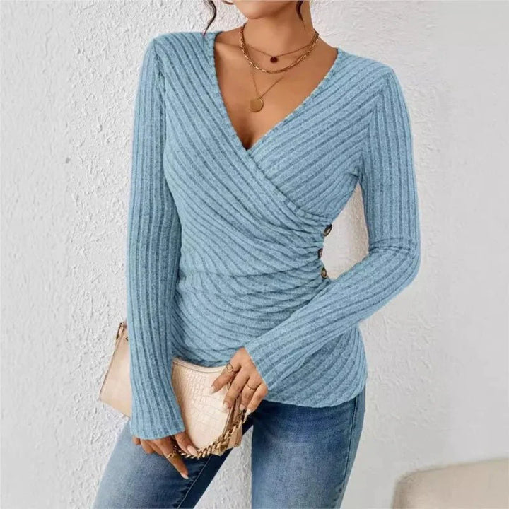 Grace | Tummy Tucking Ribbed Wrap Top