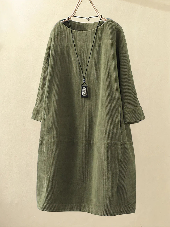 Harper | Corduroy Relaxed Fit Midi Dress