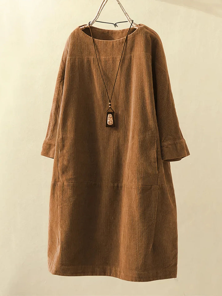 Harper | Corduroy Relaxed Fit Midi Dress