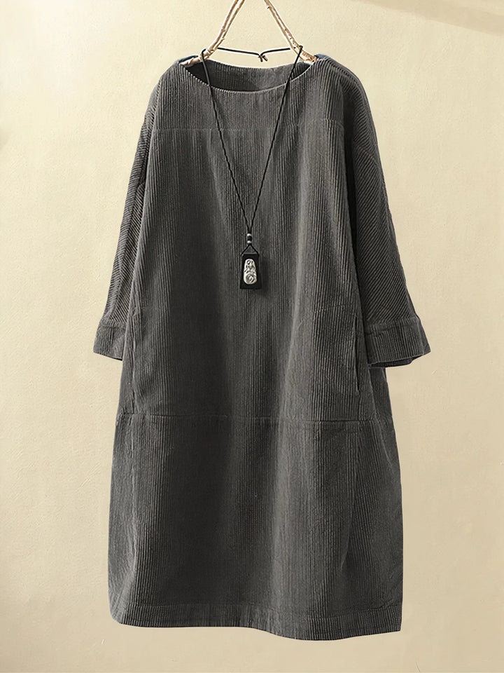 Harper | Corduroy Relaxed Fit Midi Dress