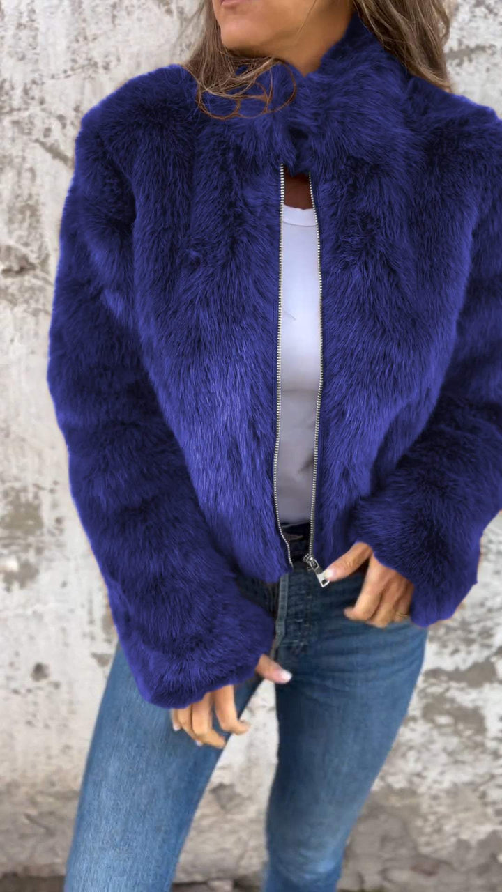 Maya | Faux Fur Zip Jacket