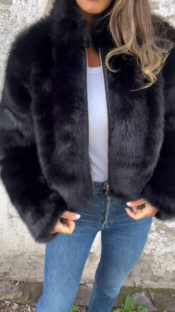 Maya | Faux Fur Zip Jacket