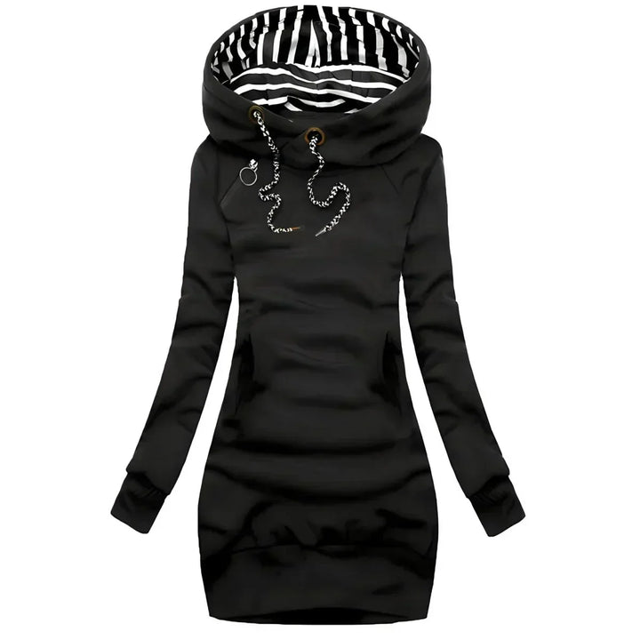 Anna | Striped Hood Casual Fleece Dress