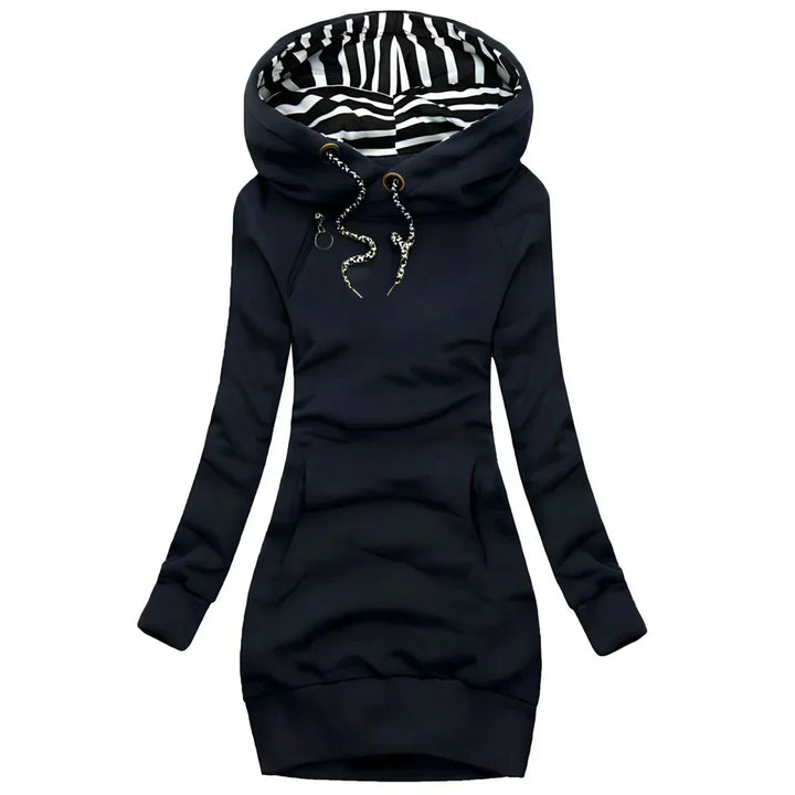 Anna | Striped Hood Casual Fleece Dress
