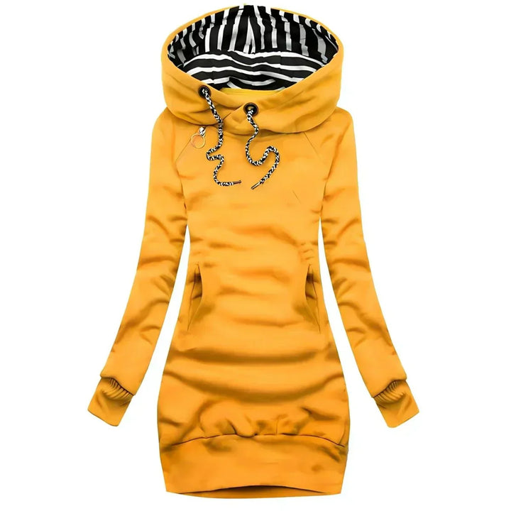 Anna | Striped Hood Casual Fleece Dress