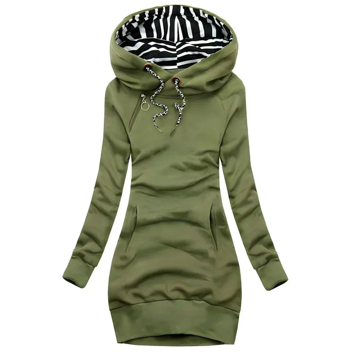 Anna | Striped Hood Casual Fleece Dress